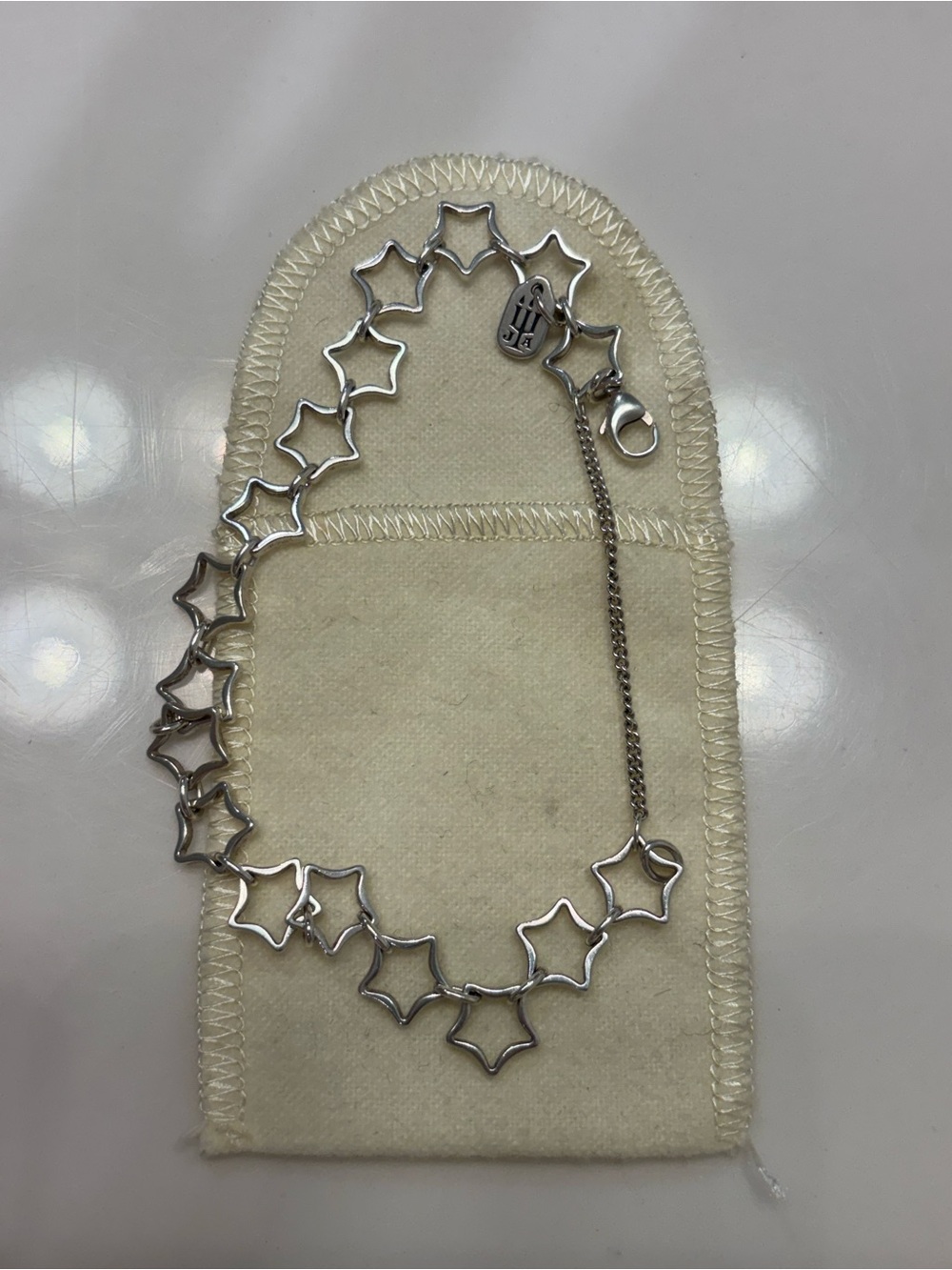 James Avery Sterling Silver Star Charm Bracelet 7 Inch